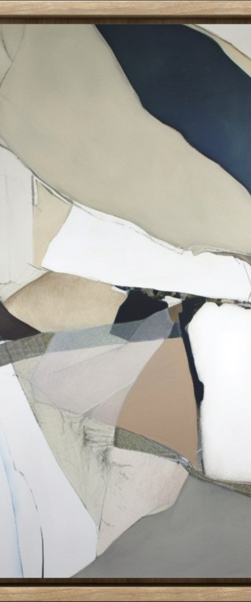 Muted Motion #17 pastel abstraction by V+V Kniazievi