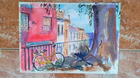 Watercolor Bike