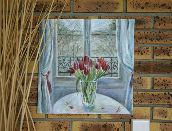 French window in spring