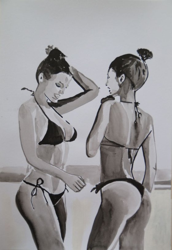 At the beach #21 ID / 42 x 29.7 cm