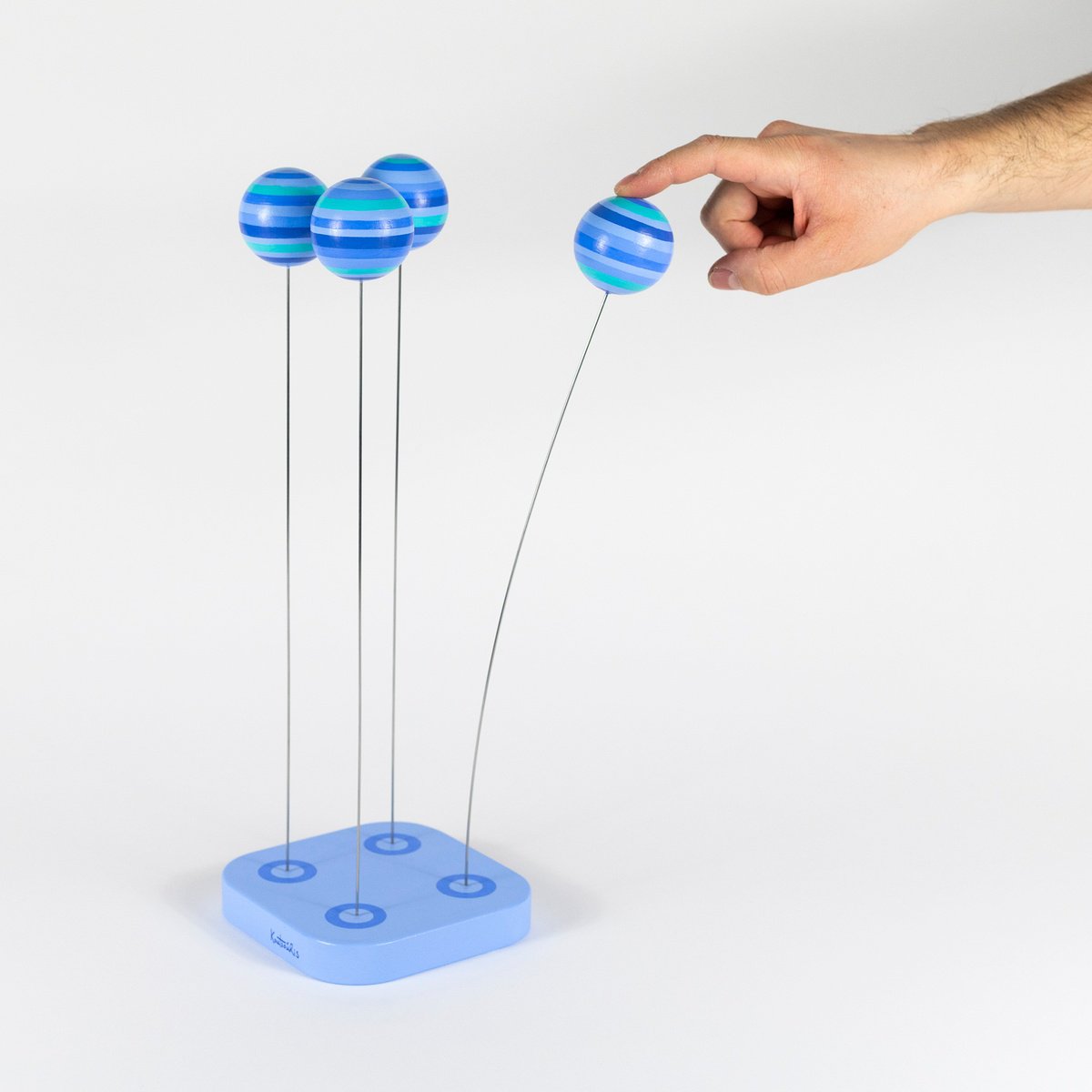 Urban And Pop Abstract Wood Sculpture By George Koutsouris, 6 X 14, Oscillable #11, Original Artwork