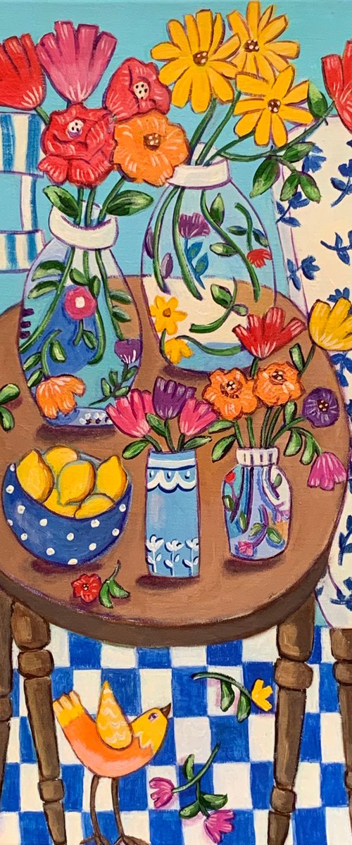 “Crowded House of Blue”; a Private Commission by Holly Wojahn
