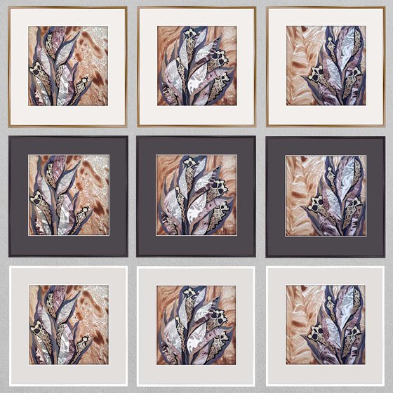 Set of 3 «Calm Tropics»