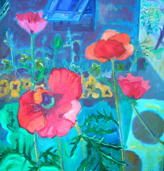 poppies by the studio