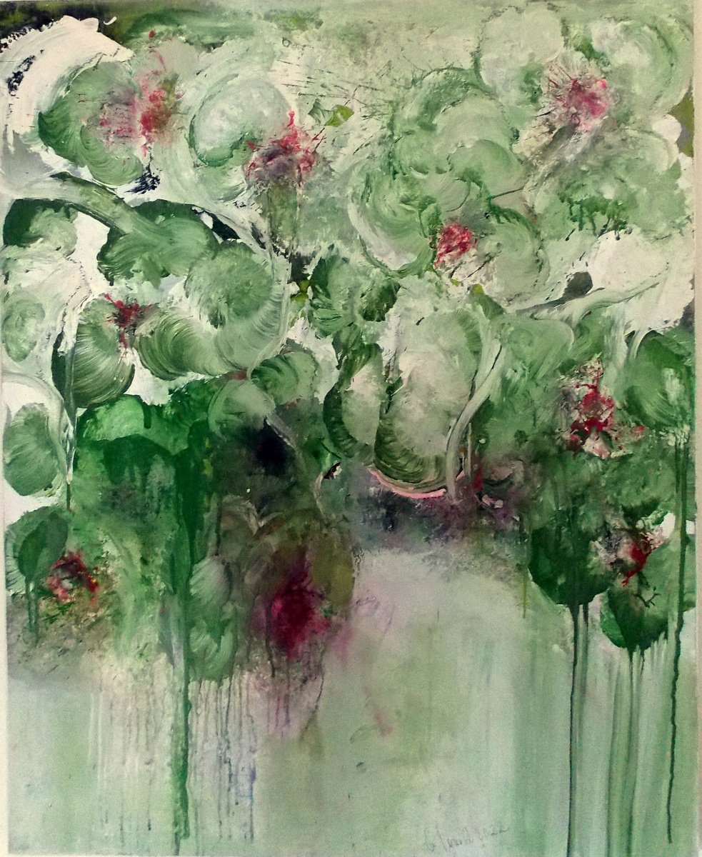 In The Frenzy Of Abstract Flowers 6 By Christa Haack, 31 X 39, Artwork For Sale On Artfinder