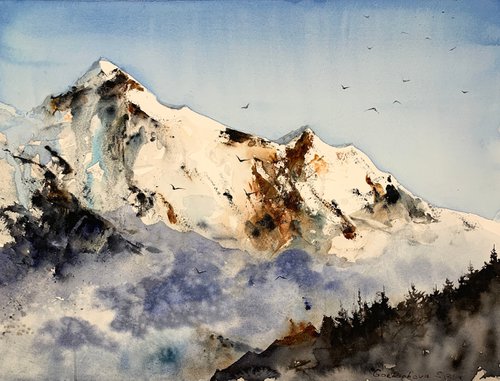 Snowy Mountains #2 by Eugenia Gorbacheva