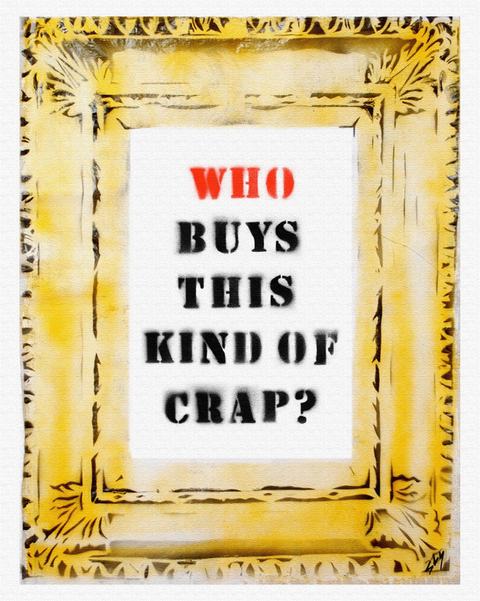Urban And Pop Painting , Crap (On A Box Canvas). By Juan Sly, 23 X 30, Artwork For Sale On Artfinder