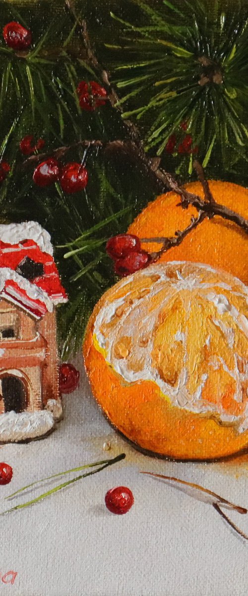 Christmas painting. by Natalia Shaykina