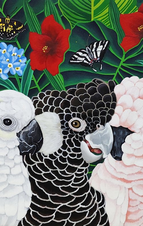 Parrot Paradise II by Sreya Gupta