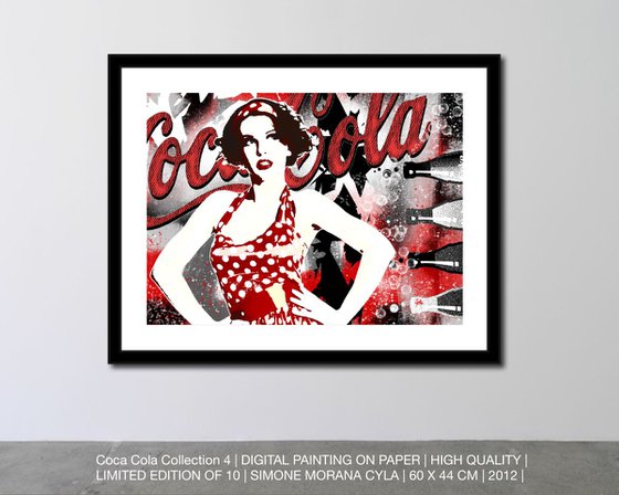 COCA COLA COLLECTION 4 | 2012 | DIGITAL PAINTING ON PAPER | HIGH QUALITY | LIMITED EDITION OF 10 | SIMONE MORANA CYLA | 60 X 44 CM |