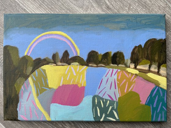 Landscape with rainbow 1.