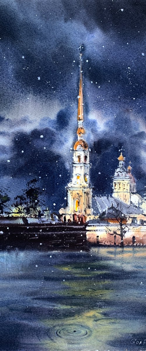 Peter and Paul Fortress in winter, St. Petersburg by Eugenia Gorbacheva