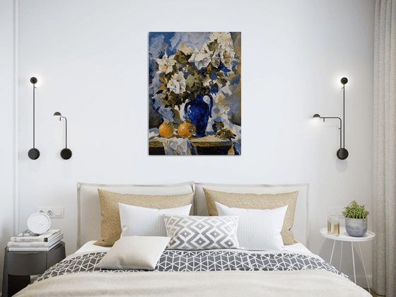 Cobalt Vase Blooms.