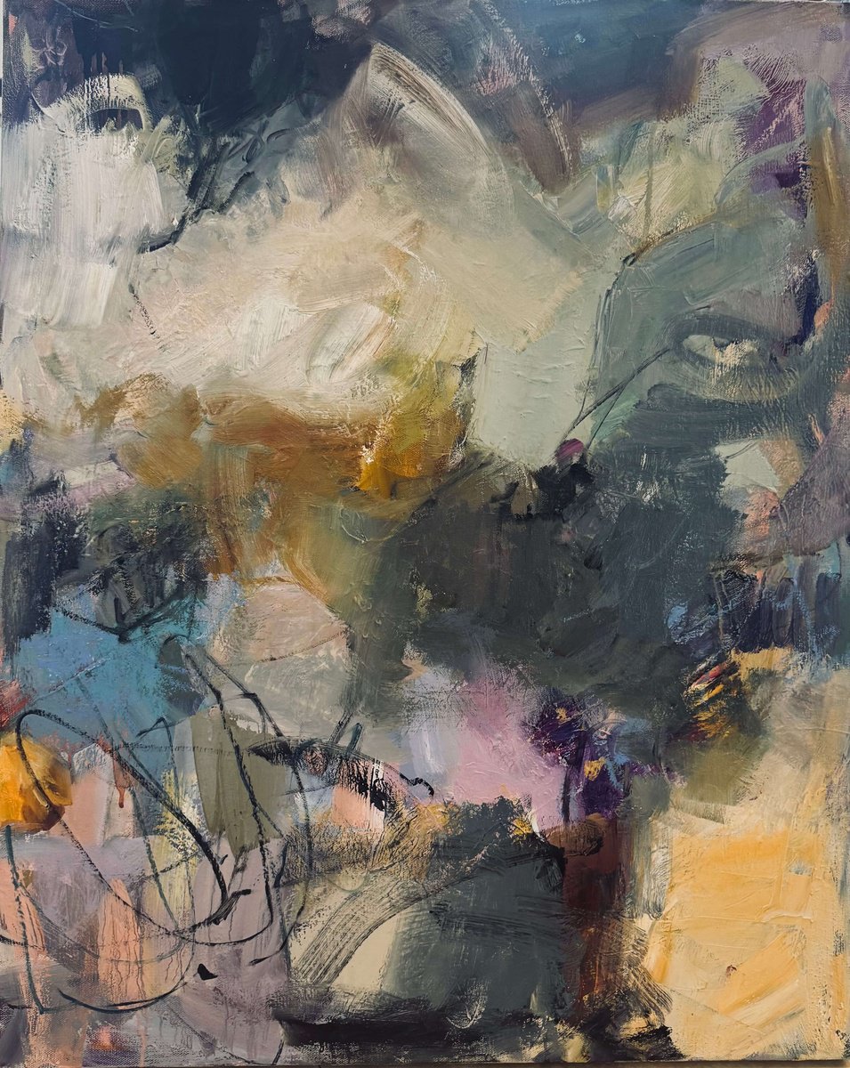 Abstract Oil Painting By Tatyana Bolivar, 24 X 30", - The Surrender - ?, Original Artwork