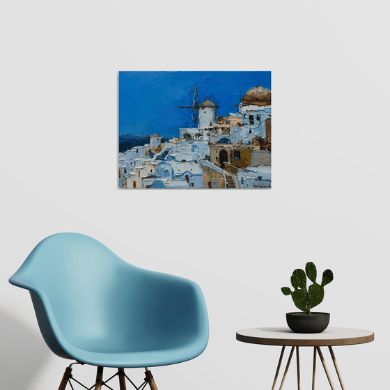 Santorini, Greece - Original landscape painting