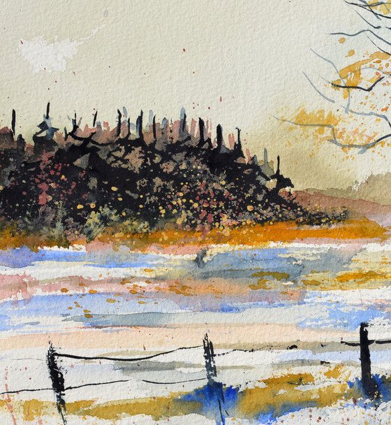 Winter light-watercolor