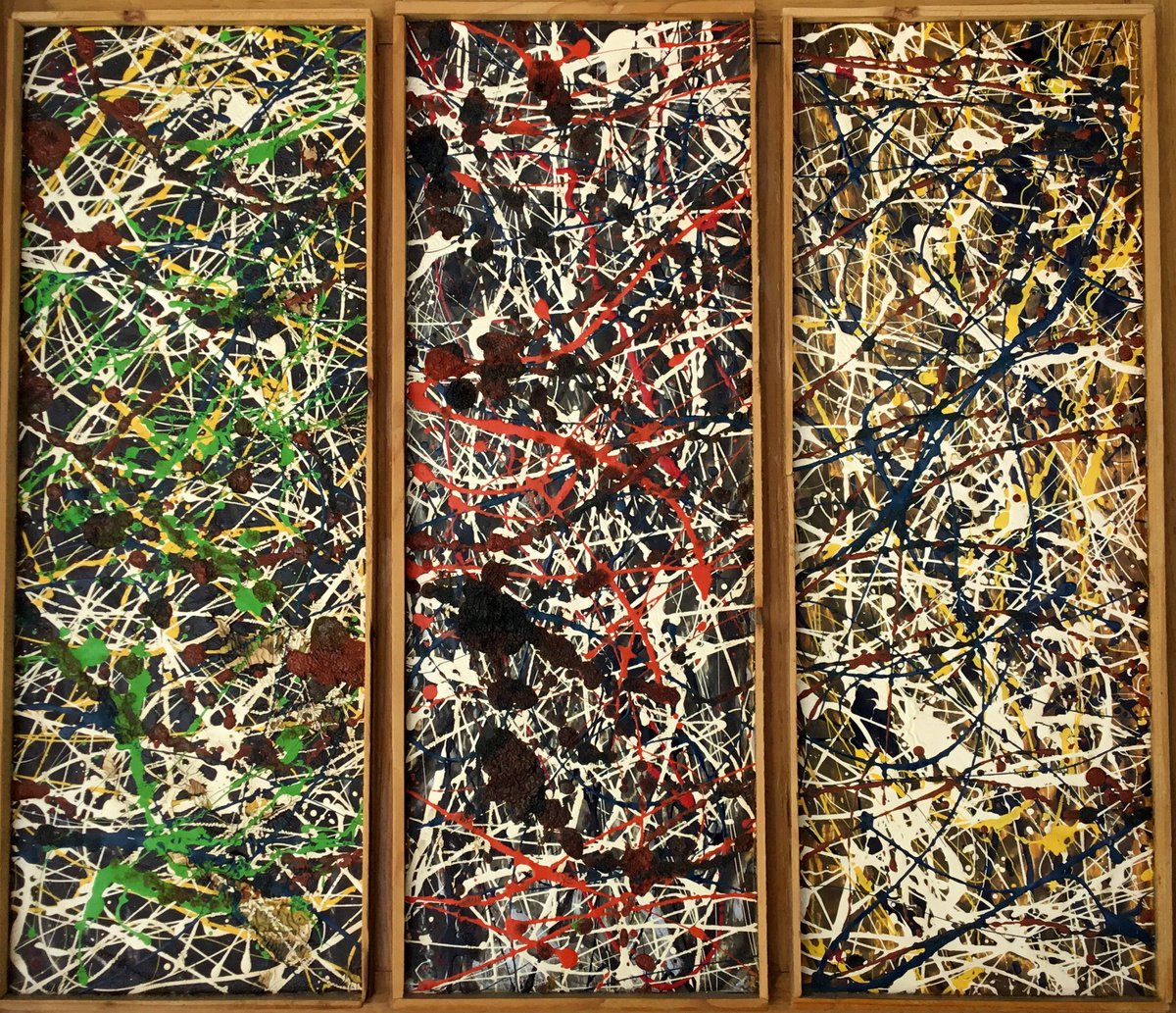 Abstract Oil Painting By Jg Wilson, 23 X 21, Colors N. 318, Original Artwork