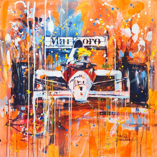Ayrton Senna in Monaco by Marta Zawadzka
