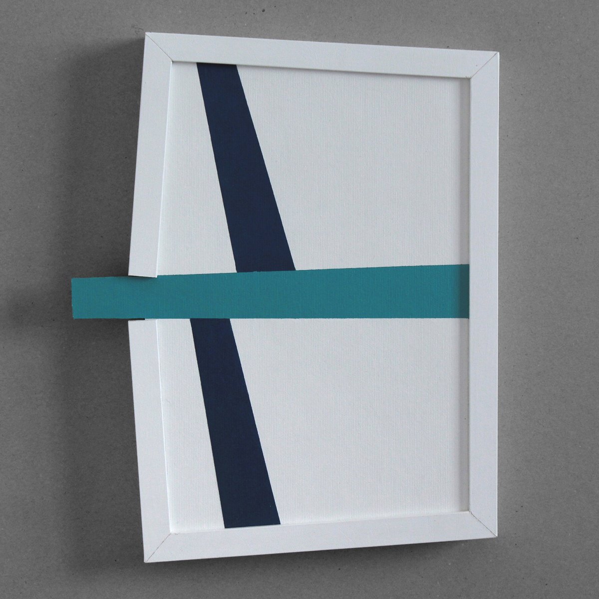 Geometric Abstract Acrylic Painting By Martin Singer, 11 X 14", Cc3T-21, Original Artwork