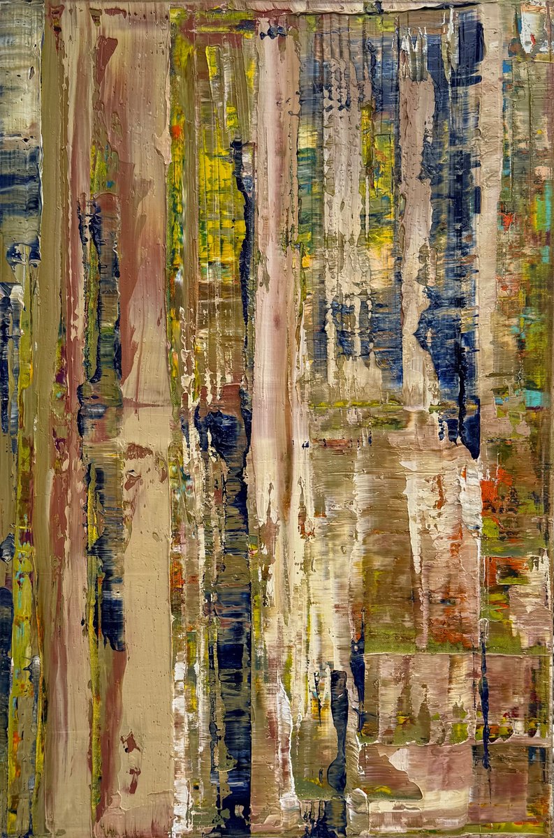 Abstract Oil Painting By Svitlana Andriichenko, 24 X 35", Echoes Of Time, Original Artwork