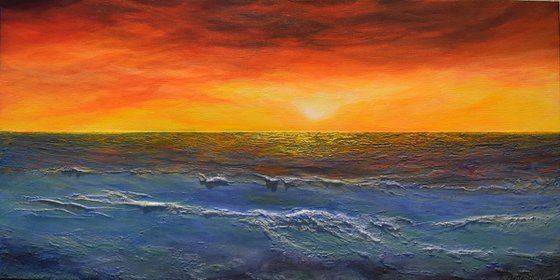 Summers End Seascape paintings Ocean Paintings