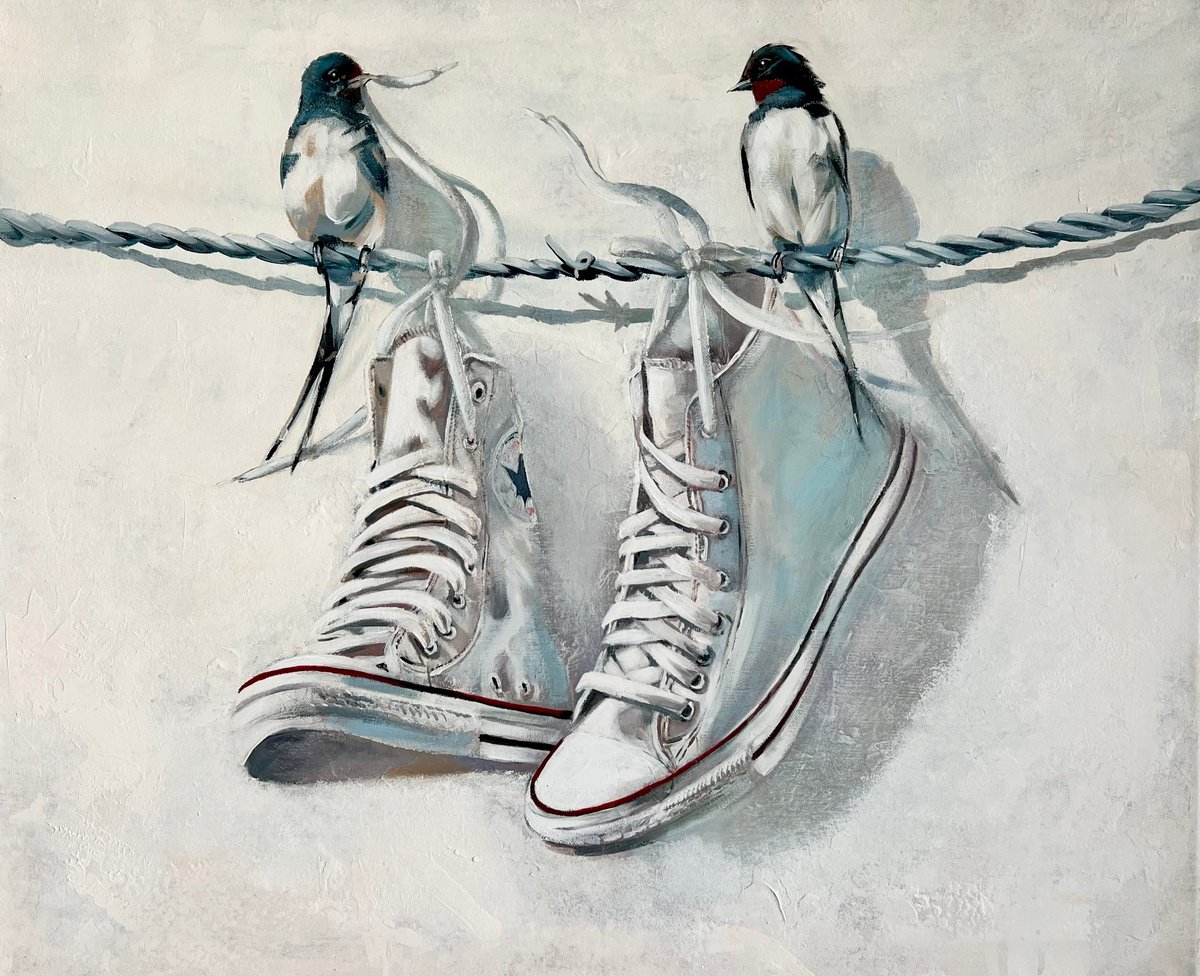 Impressionistic Still Life Acrylic Painting By Olesya Izmaylova, 29 X 24", Bound By Freedom, Original Artwork