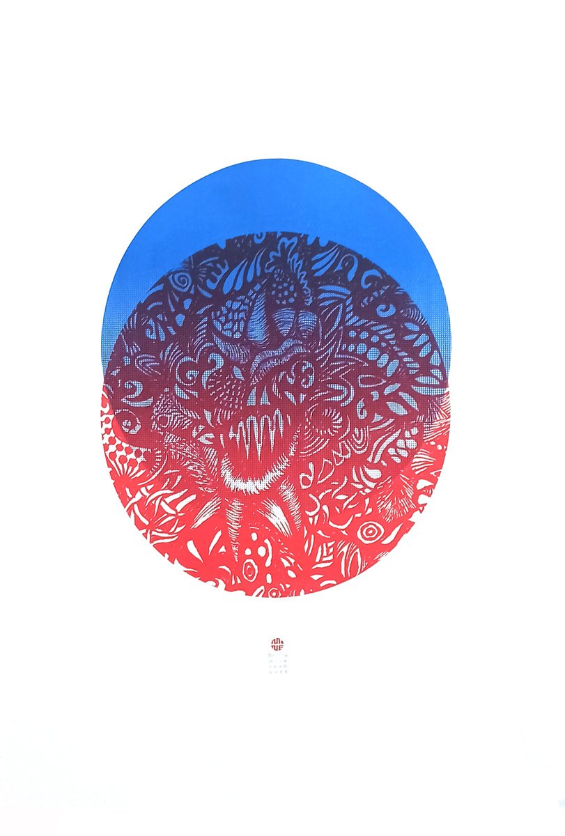 Illustrative Screenprint , Round By Mine Okur, 28 X 39, Artwork For Sale On Artfinder