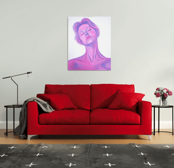 Self-portrait in pink