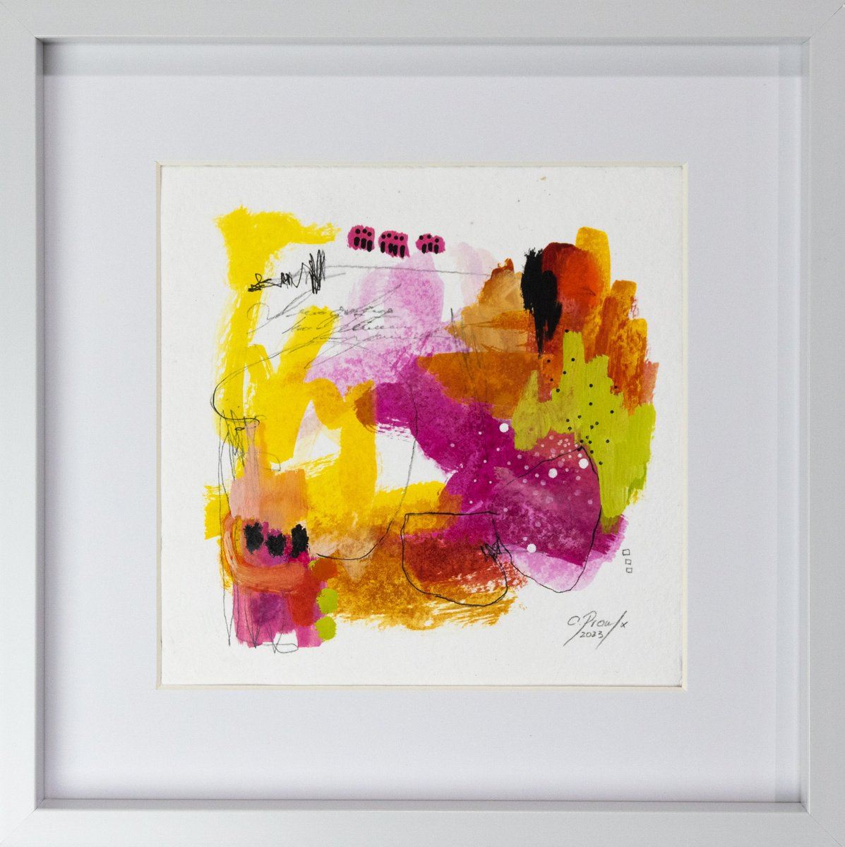 Expressive Abstract Painting By Chantal Proulx, 12 X 12, If We Only Had Time, Original Artwork