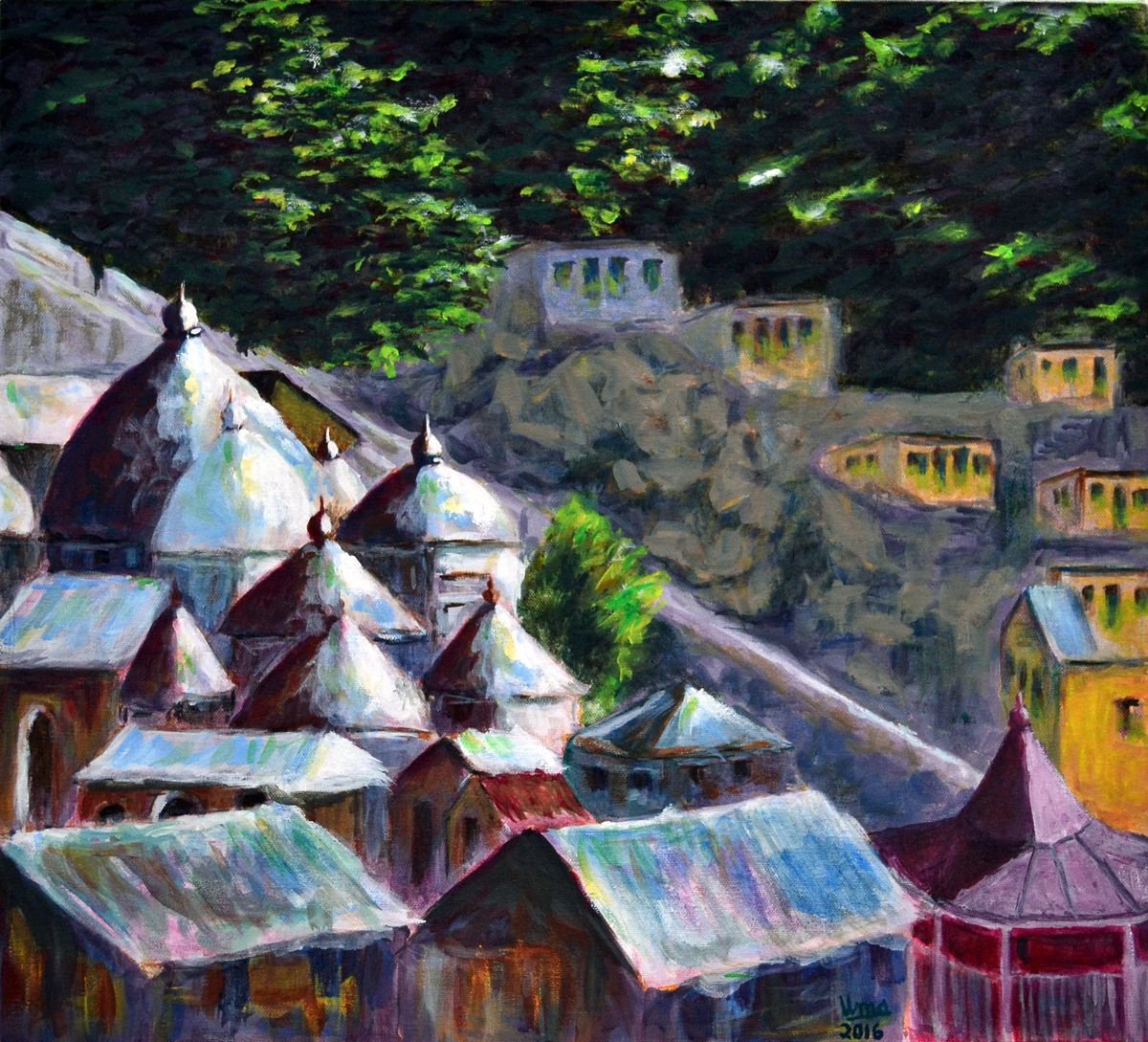 Roof Tops of Gangotri by Uma Krishnamoorthy