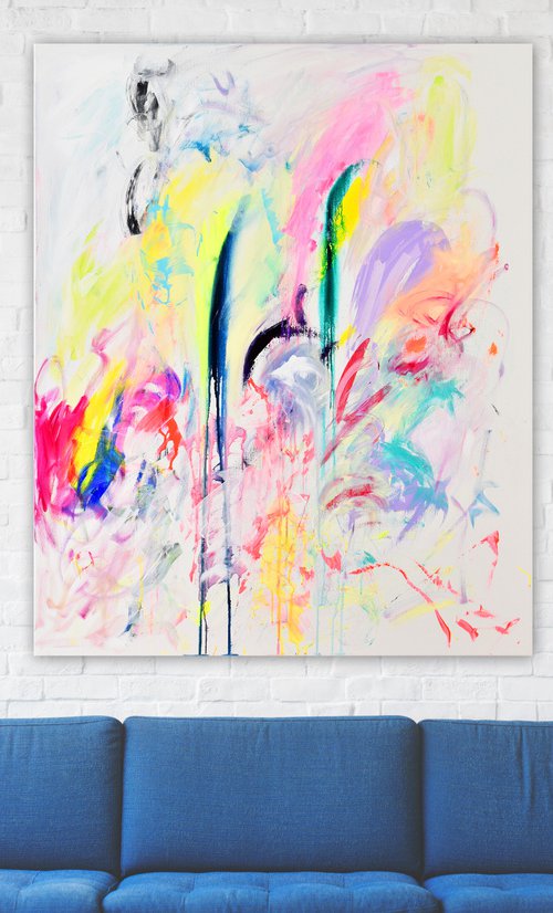 Love At First Sight | Large Modern Abstract Painting (2020) by Sebastian Merk