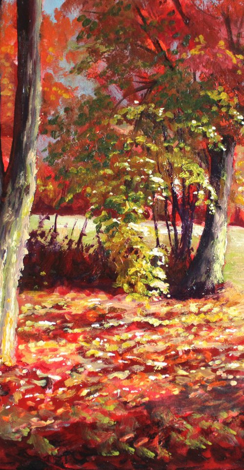 Sunlit Autumn Carpet by Rod Bere