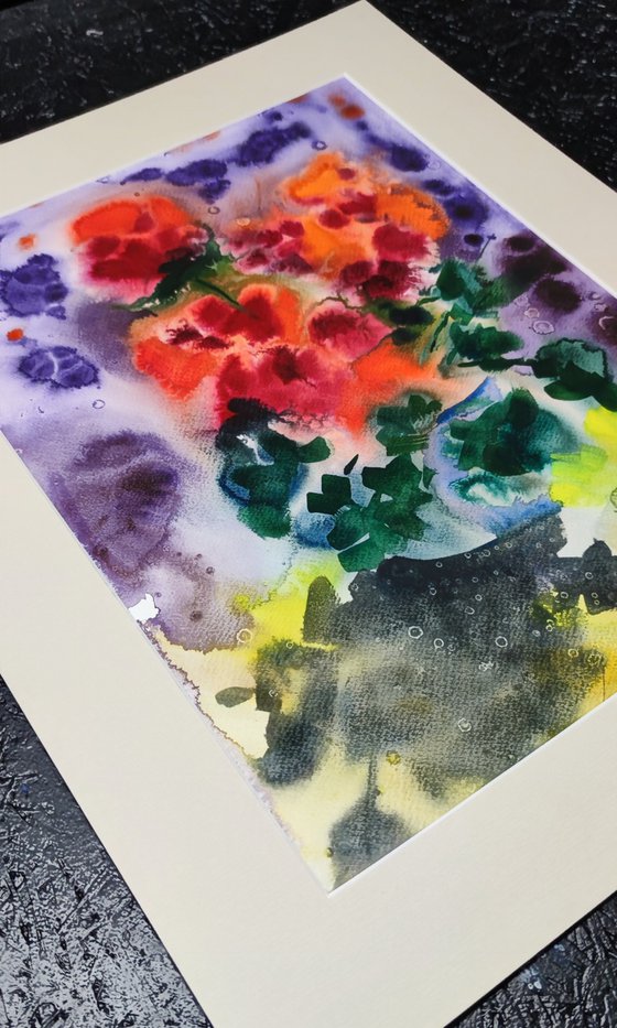 Red Floral Expression