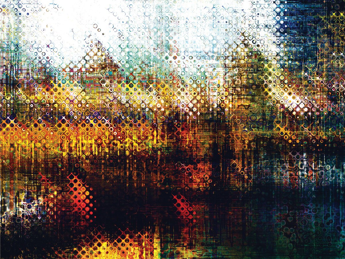 Abstract Cityscapes Print By Javier Diaz, 80 X 60, Ciudades Abstractas V/Xl Large Original Artwork, Original Artwork