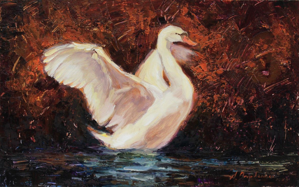 White bird by Alisa Onipchenko-Cherniakovska