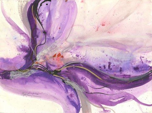 Blooming Wonder - Abstract Floral Painting  by Kathy Morton Stanion by Kathy Morton Stanion