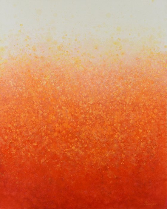 Orange Zest - Shimmer Series color field abstract