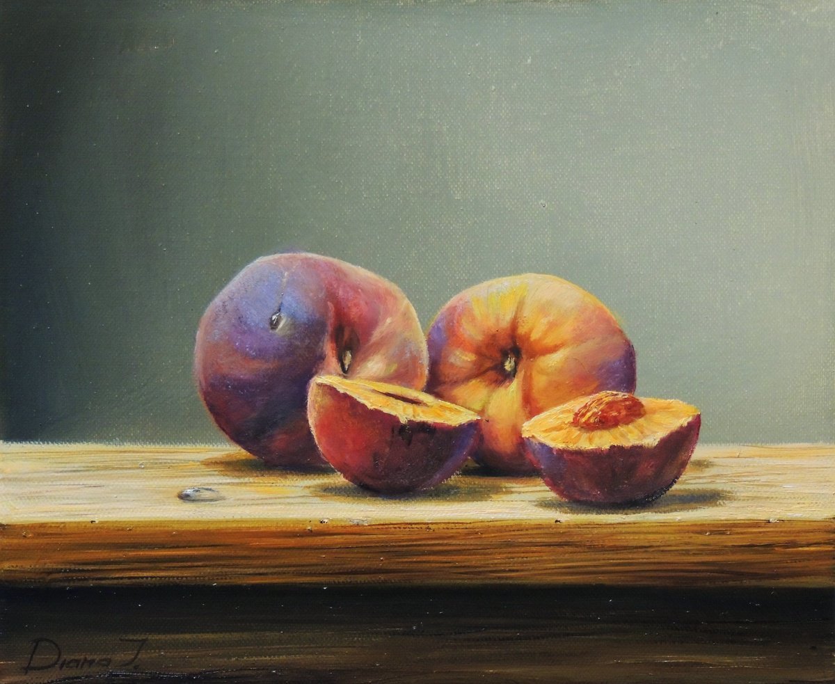 Photorealistic Still Life Oil Painting By Diana Janson, 10 X 8, Summer
