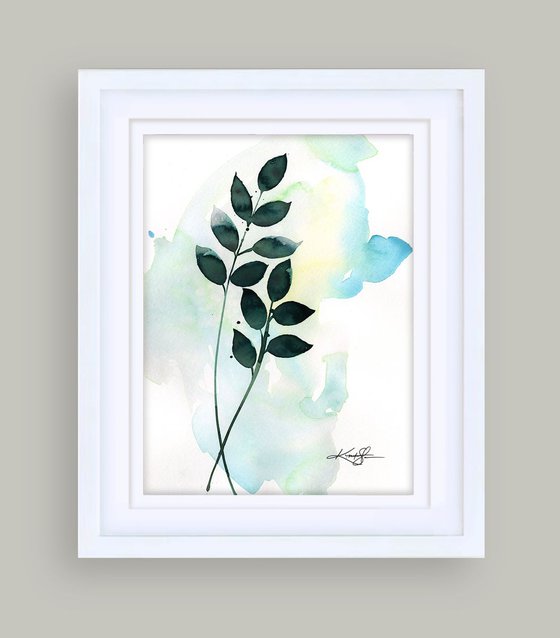 Botanical Song No. 4 - Minimalist Leaf Painting by Kathy Morton Stanion