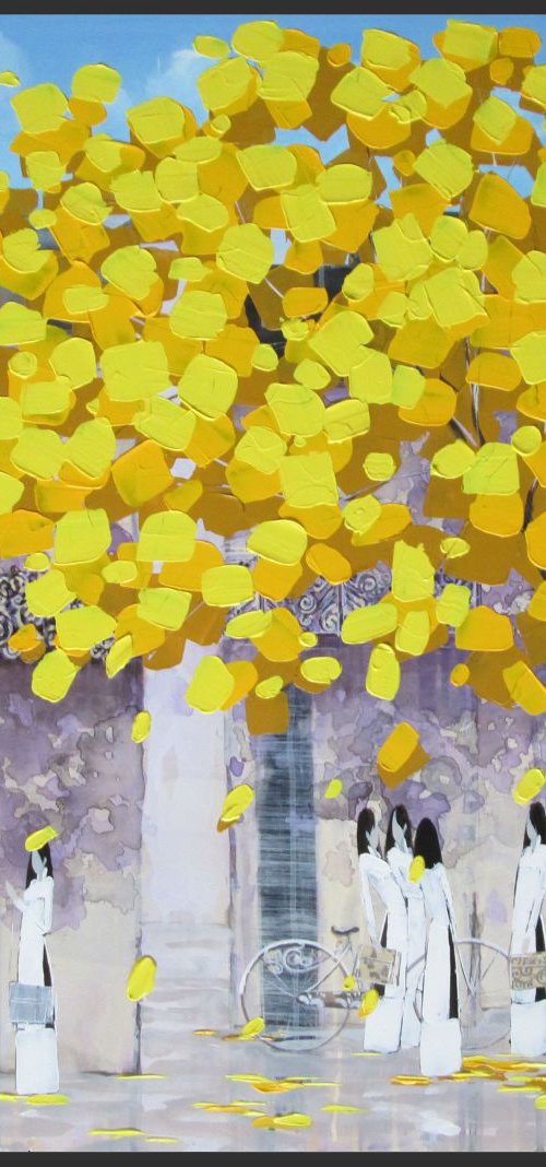 Yellow road (SOLD) by Xuan Khanh Nguyen