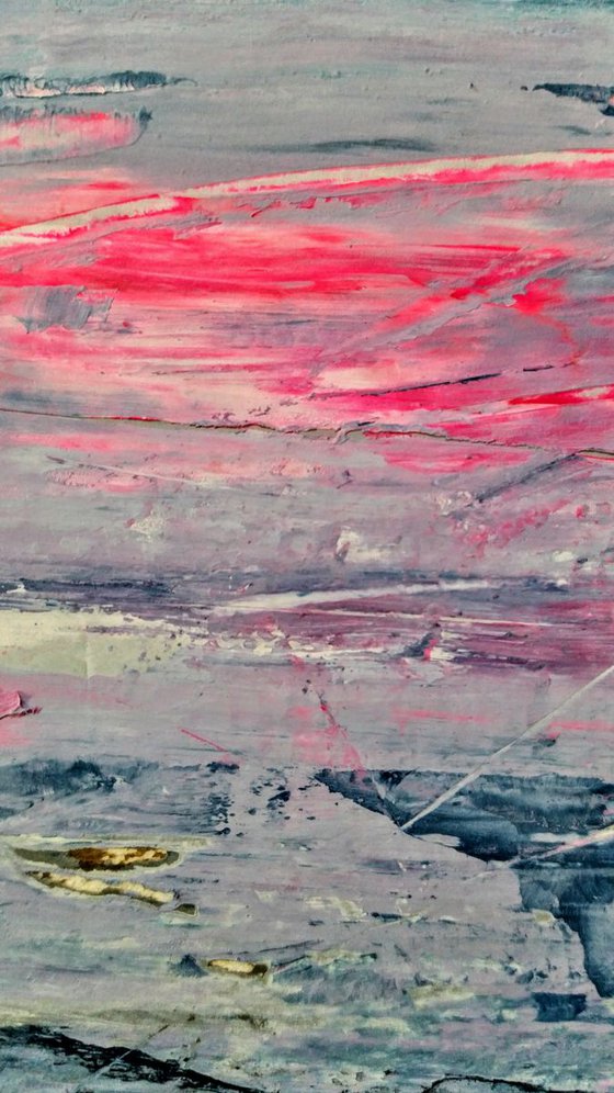 Abstract Pink Horizon (Seascape Series)
