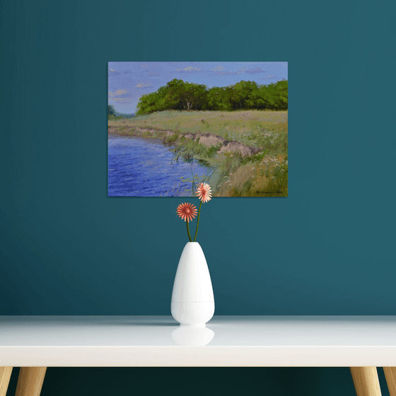 On the steep bank. Etude