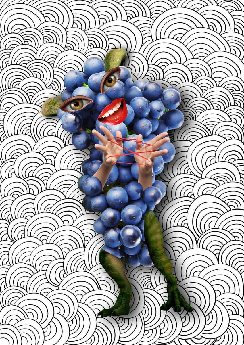 Grape position/collage by Olga Sennikova