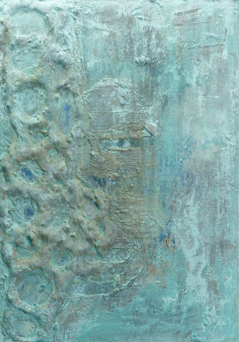 Abstract Painting By Martin Sieverding, 28 X 39", Untitled, Original Artwork