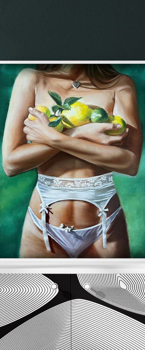 Woman and Lemons by VICTO