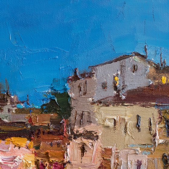 Evening Venice Italy - Original Oil Painting impasto art