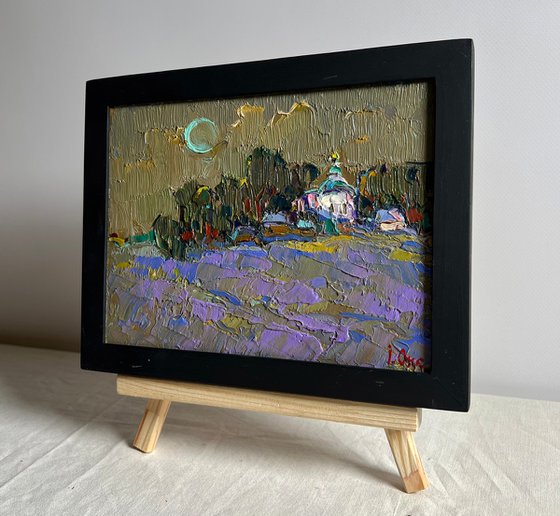 Moonlit night in the village
