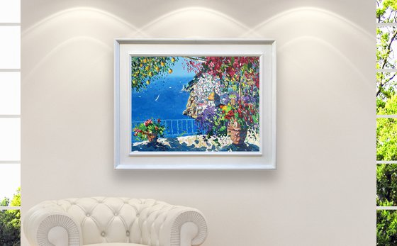 Impressionist Positano Oil Painting
