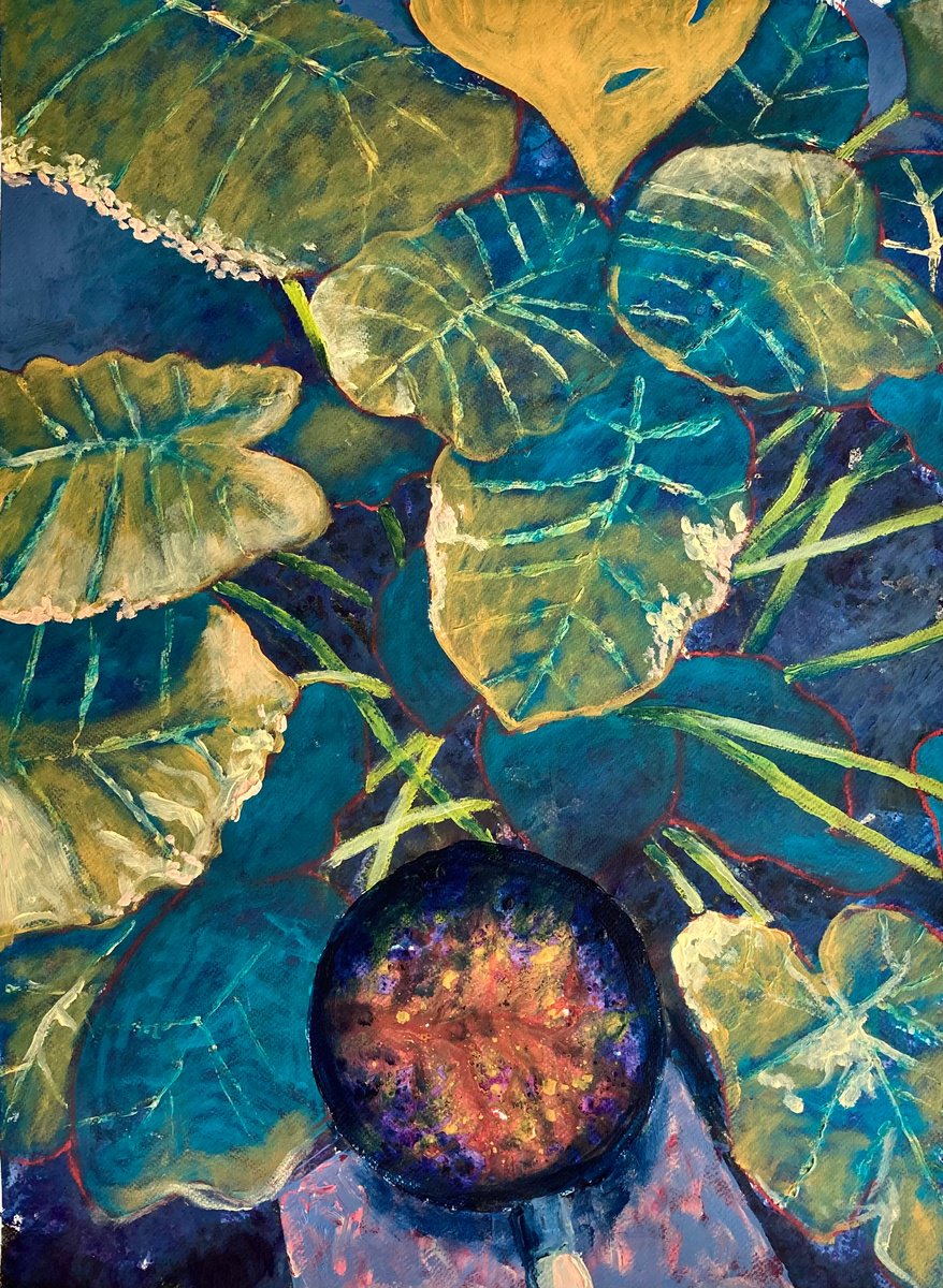 Impressionistic Still Life Acrylic Painting By John Cottee, 22 X 30, Forgotten Wok, Original Artwork