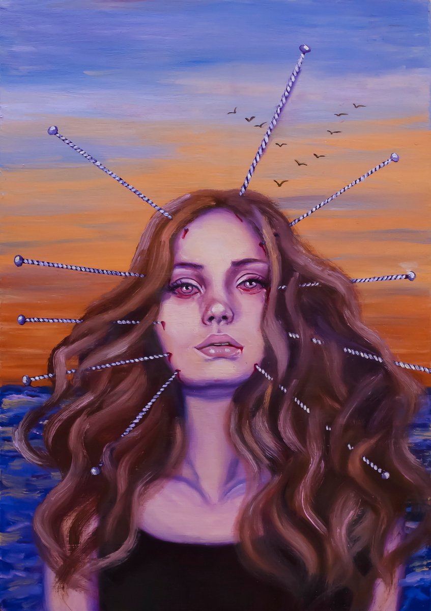 Pain, oil painting by Lucy Morningstar
